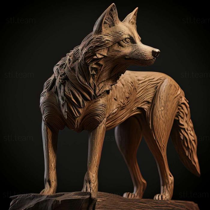 3D модель Canis lupus irremotus (STL)